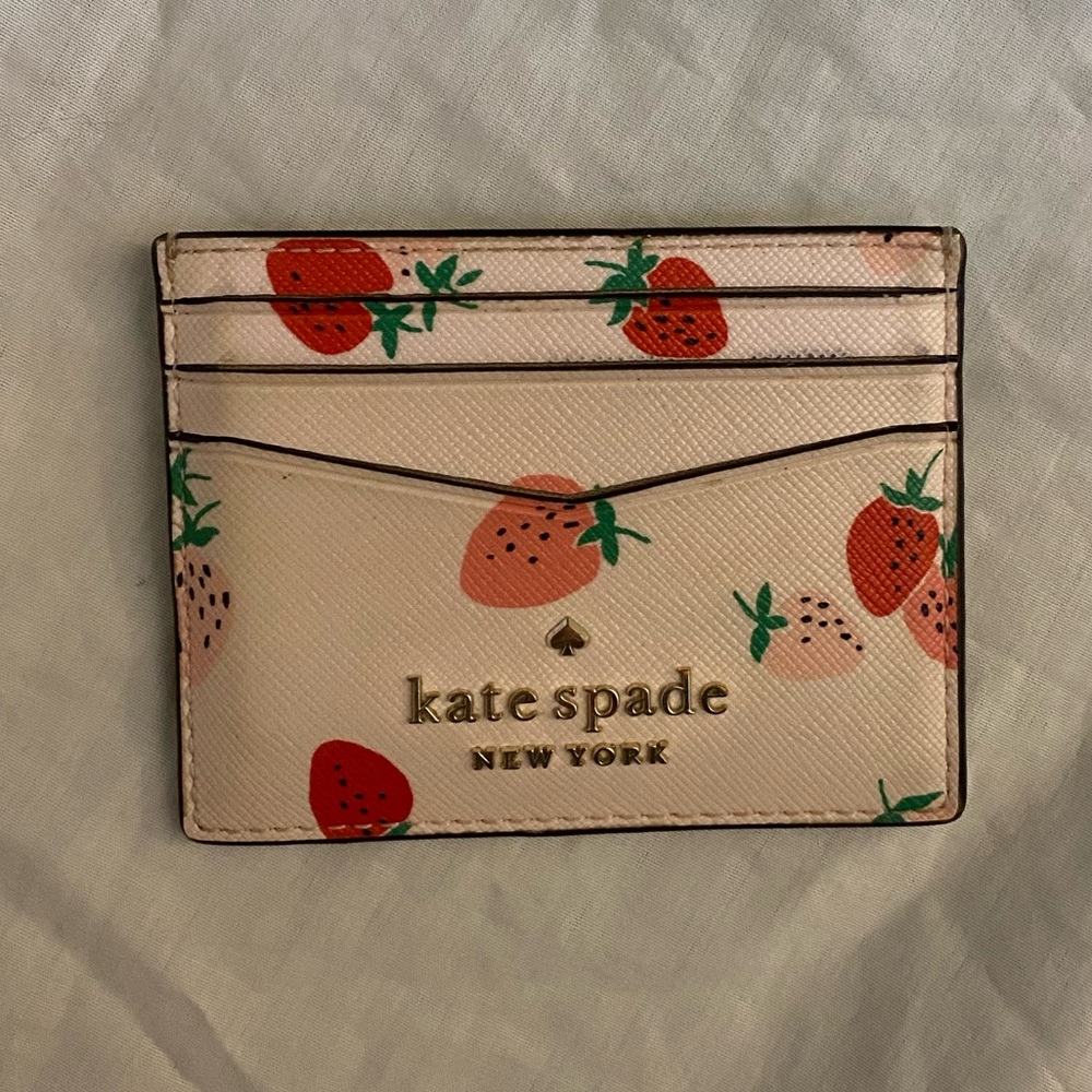 Kate Spade Strawberry Print Cardholder